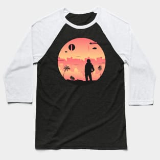 Entering Night City sunset pacifica female Baseball T-Shirt